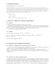 9. Magnétostatique I. Sources et effets des champs magnétiques II