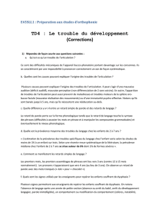 TD4 : Le trouble du développement (Corrections)