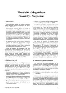 Electricité - Magnétisme