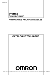 OMRON - Catalogue Technique: Automates programmables