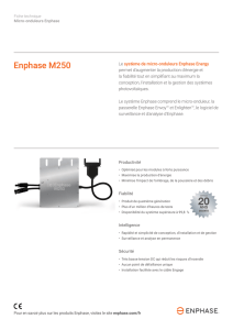 Fiche technique - Micro-onduleurs Enphase - M250
