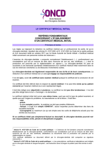 Certificat initial ONCD V17.4