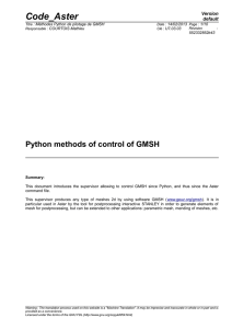 Python methods of control of GMSH