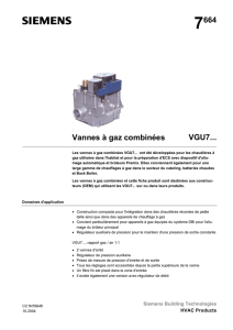 7664 Vannes à gaz combinées VGU7