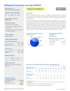 Obligations long terme core plus (PIMCO)