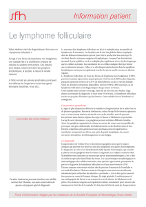 Le lymphome folliculaire - Sociéte Française d`hématologie