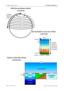 EBM (Energy-Balance-Model) LATITUDE RCM (Radiative