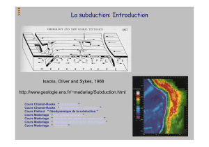La subduction: Introduction