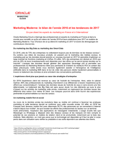 Marketing Moderne: le bilan de l`année 2016 et les