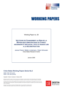 Working Paper no. 26 James Putzel, Stefan Lindemann