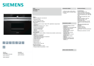 Siemens CD634GBS1 FOUR VAPEUR 38L