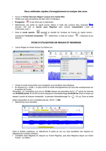Deux méthodes rapides d`enregistrement et analyse des sons