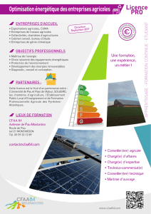 Licence PRO Optimisation énergétique des entreprises agricoles
