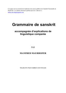 Grammaire de sanskrit