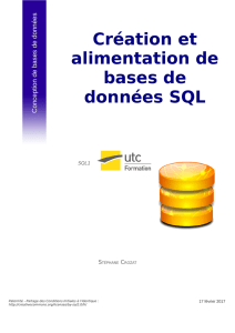Création et alimentation de bases de données SQL