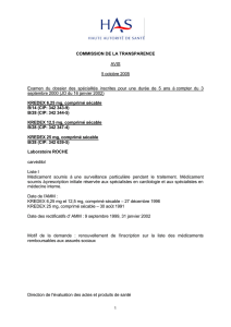 Avis de la Commission de la Transparence du 05-10-2005