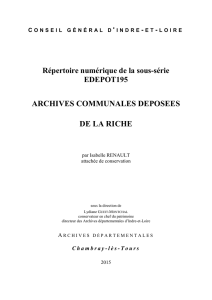 E-DEP 195 La Riche. - Archives départementales d`Indre et Loire