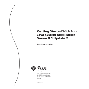 Getting Started With Sun Java System Application Server 91 Update 2