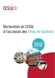 Déclaration du CESW à l`occasion des fêtes de Wallonie 2012