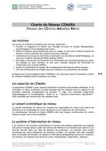 Charte du Réseau CEMARA - L`hôpital Robert