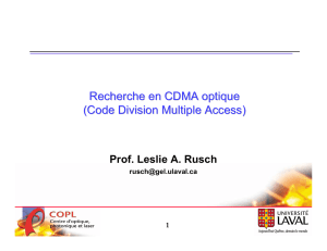 Recherche en CDMA optique (Code Division Multiple Access)
