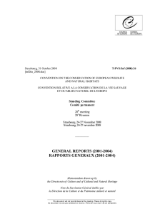 GENERAL REPORTS (2001-2004) RAPPORTS GENERAUX (2001