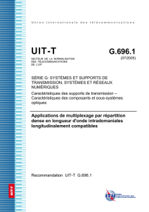 UIT-T Rec. G.696.1 (07/2005) Applications de multiplexage par