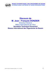 Discours de M. Jean - François DONZIER