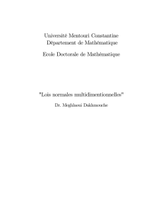 Université Mentouri Constantine Département de Mathématique