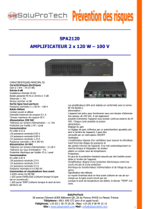 SPA2120 AMPLIFICATEUR 2 x 120 W – 100 V