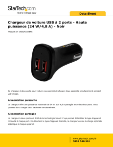 Chargeur de voiture USB à 2 ports