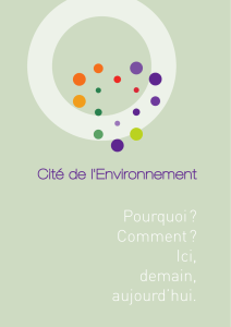 Plaquette - Cité de l`environnement