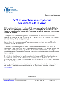 EVER et la recherche européenne des sciences de la vision