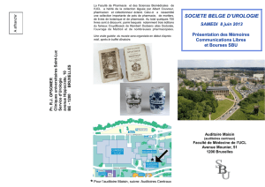 Diapositive 1 - Société Belge d`Urologie