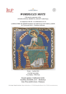words/les mots - International Medieval Society, Paris
