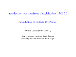Introduction et contexte Unix/Linux