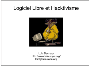 Logiciel Libre et Hacktivisme