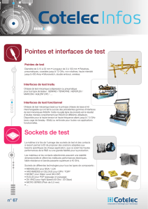 Pointes et interfaces de test Sockets de test