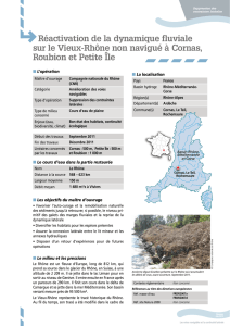 Réactivation de la dynamique fluviale sur le Vieux-Rhône