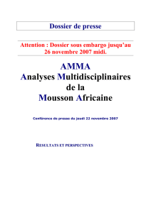 AMMA Analyses Multidisciplinaires de la Mousson Africaine