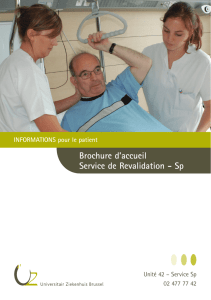 Brochure d`accueil Service de Revalidation - Sp