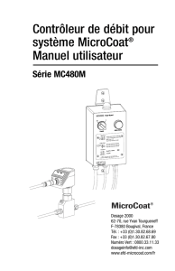 Contrôleur de débit pour système MicroCoat® Manuel utilisateur