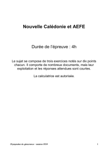Exercice 1 – La géothermie de Bouillante en Guadeloupe