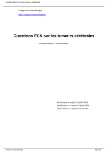 Questions ECN sur les tumeurs cérébrales