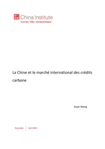 La Chine et le marché international des crédits