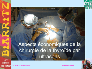 Aspects économiques de la chirurgie de la thyroïde - Euro