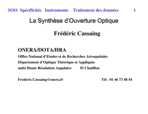 La synthèse d`ouverture optique » : Frédéric Cassaing