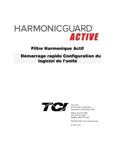 Filtre Harmonique Actif Démarrage rapide Configuration - Trans-Coil