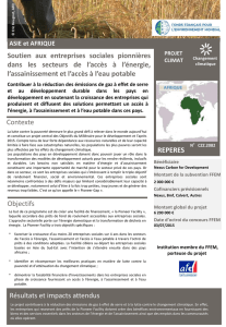 ASIE et AFRIQUE - Fonds Français pour l`Environnement Mondial