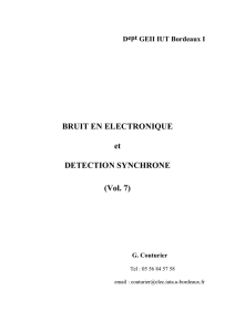 Bruit en electronique et detection synchrone